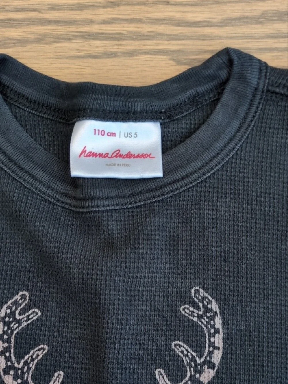 Hanna Andersson Size 5 Waffle Shirt Beetle Graphic & Fully Lined Pull-On Jeans S